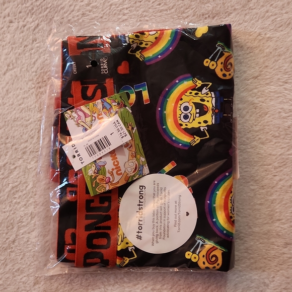 ❤️NWT VINTAGE TORRID SPONGEBOB RAINBOW PRIDE CHEEKY PANTY PANTIES - PLUS SIZE 1X - Picture 4 of 8